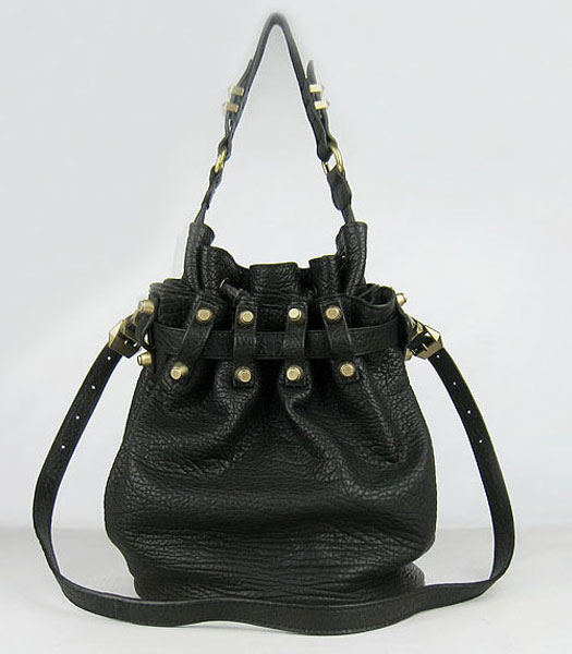 Alexander Wang Diego Studded Bag agnello nero con Golden Meta